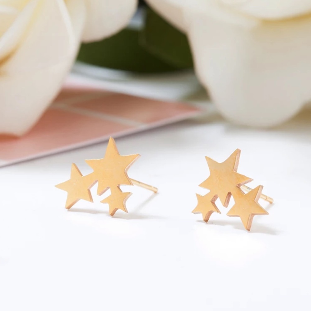 STAINLESS STEEL ☆ LYNX Stud Earrings - Picture 5 of 8